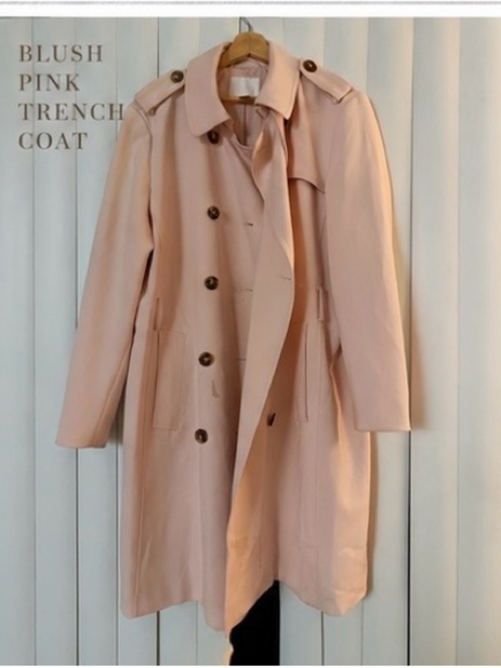H&M Blush Pink Trench Coat